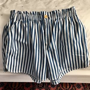MO : VINC - Blue and white stripe shorts HOLIDAY SALE